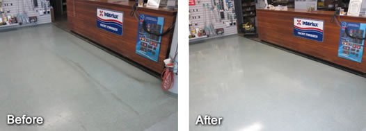 Linoleum Tile 1 Before and After
